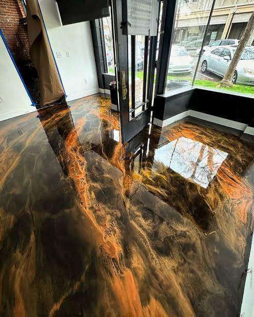 Metallic Floor Detail