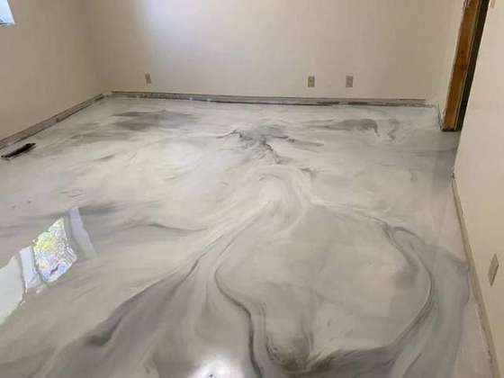 Metallic Epoxy Bedroom