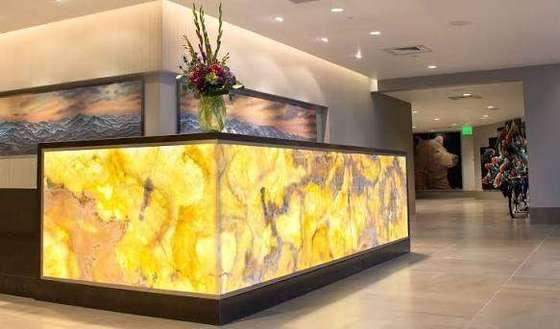 Backlit Resin Onyx Counter